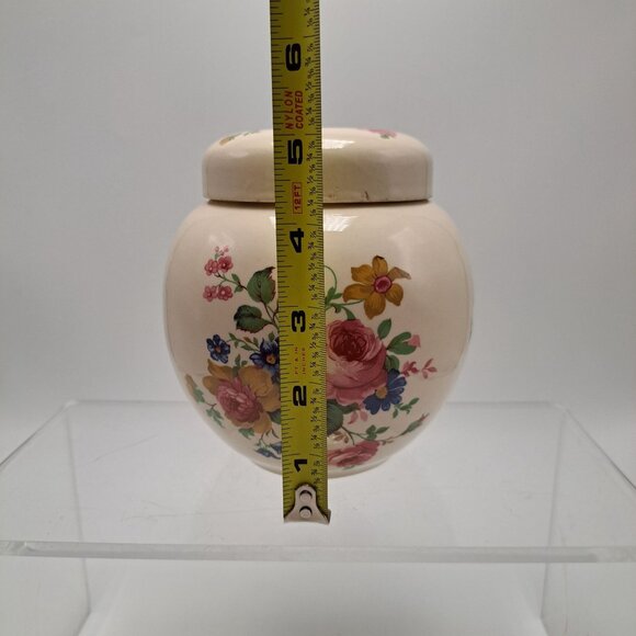 Sadler England Floral Design Ceramic Ginger Jar Lidded Storage Dish - Picture 2 of 16